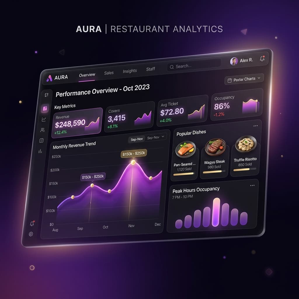 PlateSight restaurant dashboard — track which dishes customers view in 3D