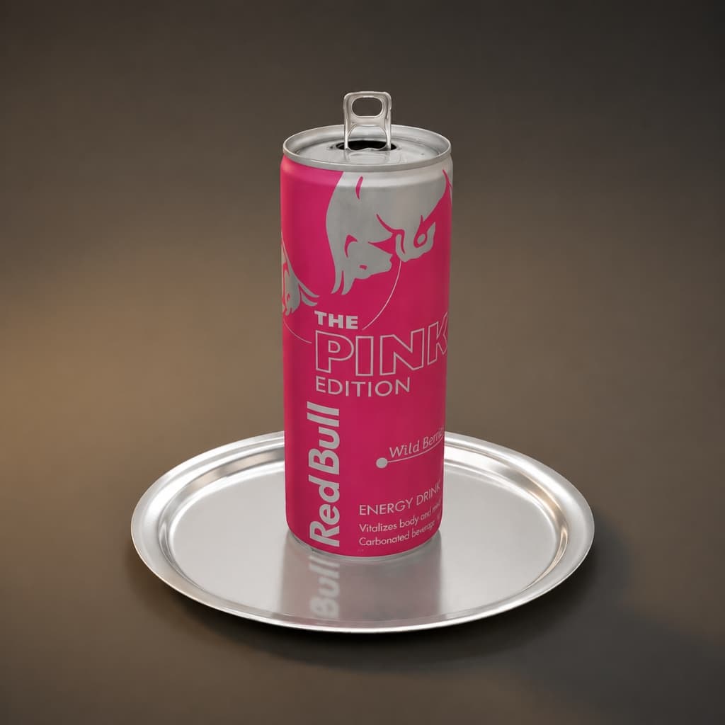 Pink Edition Energy Drink - Photorealistic 3D Food Model for AR Menus by PlateSight