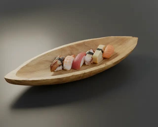 Omakase Boat - Photorealistic 3D Food Model for AR Menus by PlateSight